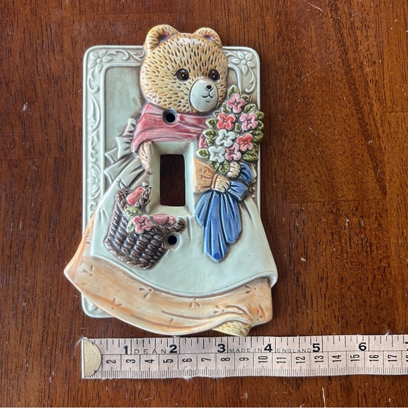 Vintage Takahashi Ceramic 3D Single Light Switch Plate Cover EUC - Picture 2 of 5